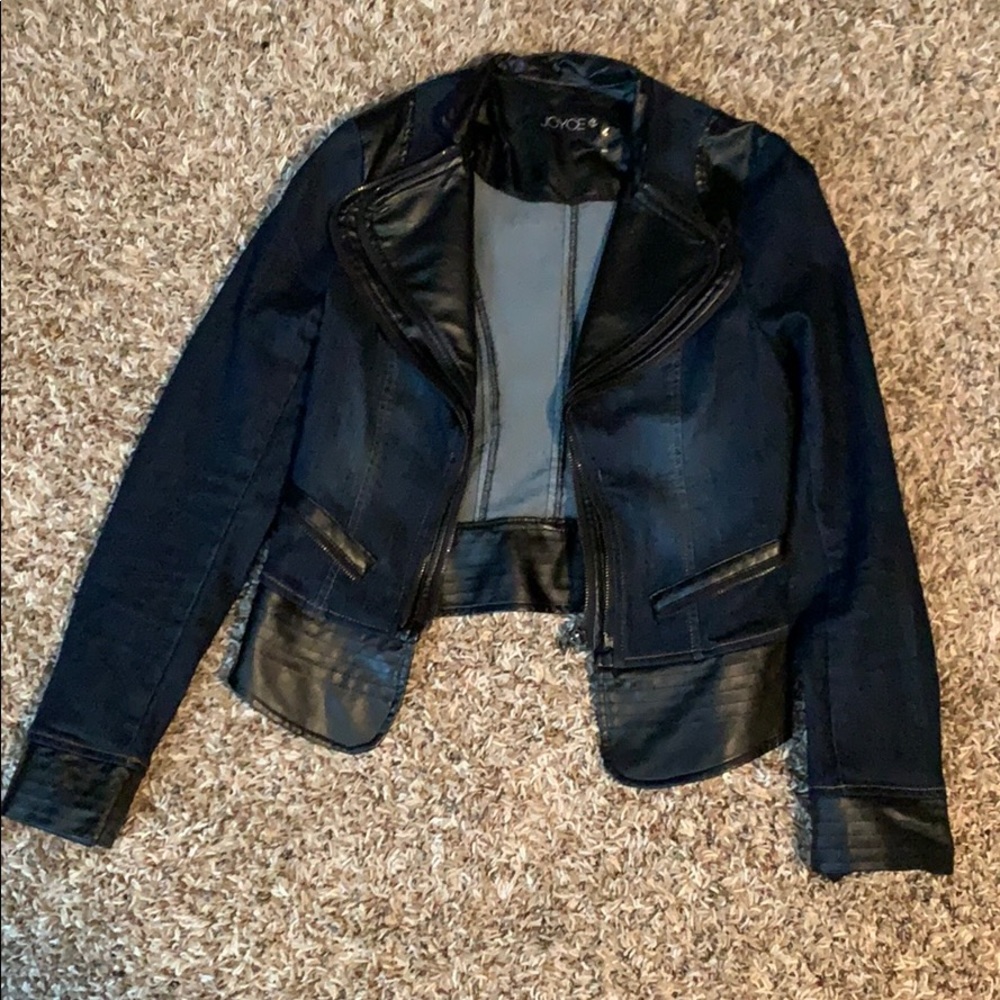 Jean/Faux Leather Jacket